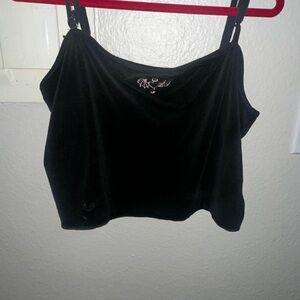 Black Velvet Women's crop top